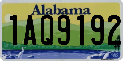 AL license plate 1AQ9192