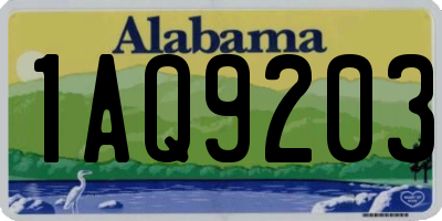 AL license plate 1AQ9203