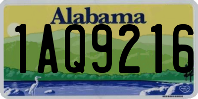AL license plate 1AQ9216