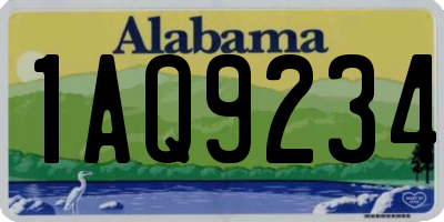 AL license plate 1AQ9234