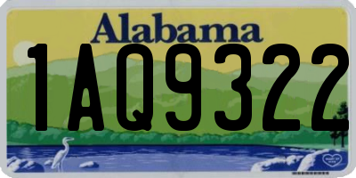AL license plate 1AQ9322
