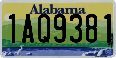 AL license plate 1AQ9381