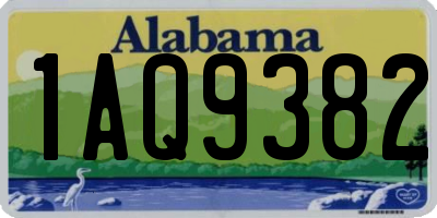 AL license plate 1AQ9382