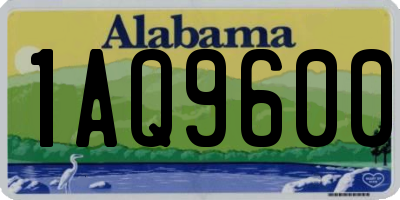 AL license plate 1AQ9600