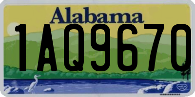 AL license plate 1AQ9670