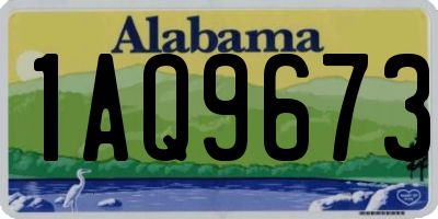 AL license plate 1AQ9673