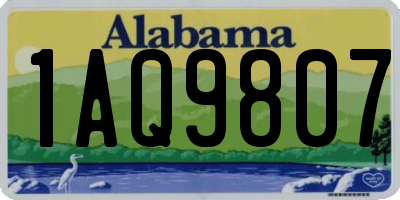 AL license plate 1AQ9807