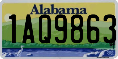 AL license plate 1AQ9863