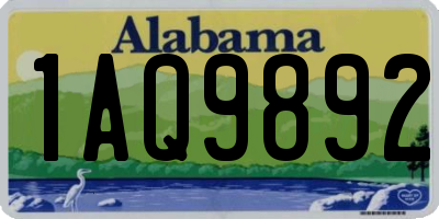 AL license plate 1AQ9892