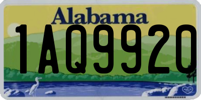 AL license plate 1AQ9920