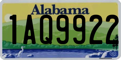 AL license plate 1AQ9922