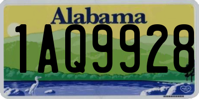 AL license plate 1AQ9928