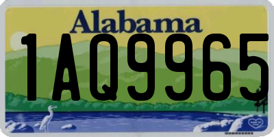 AL license plate 1AQ9965