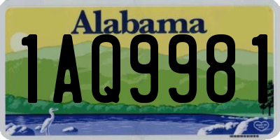 AL license plate 1AQ9981