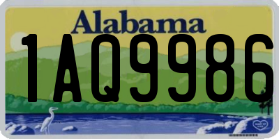 AL license plate 1AQ9986
