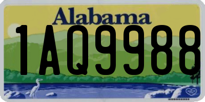 AL license plate 1AQ9988