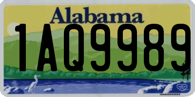 AL license plate 1AQ9989