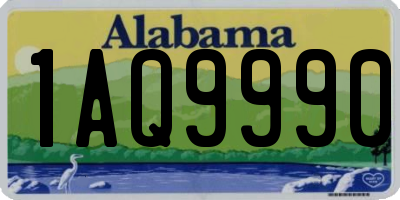 AL license plate 1AQ9990