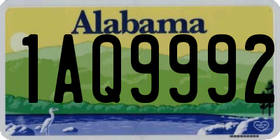AL license plate 1AQ9992
