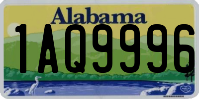 AL license plate 1AQ9996
