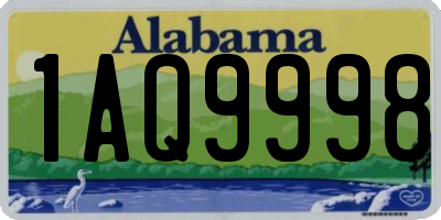 AL license plate 1AQ9998