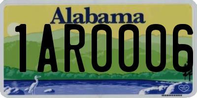 AL license plate 1AR0006