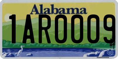 AL license plate 1AR0009