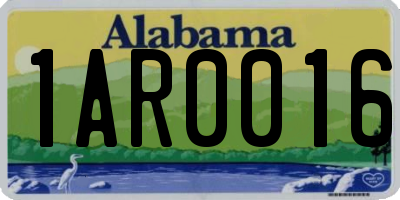 AL license plate 1AR0016