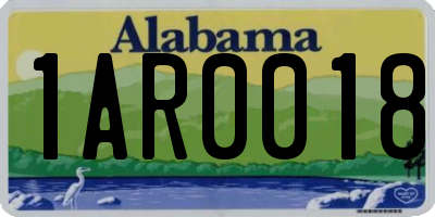 AL license plate 1AR0018
