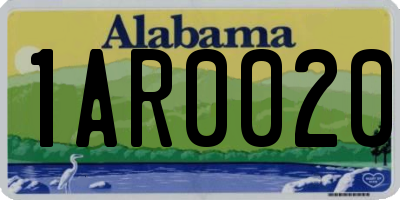 AL license plate 1AR0020