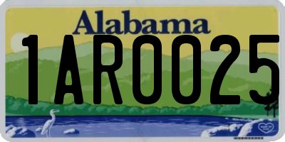 AL license plate 1AR0025