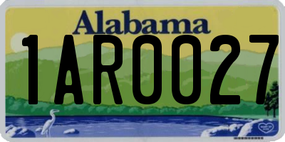 AL license plate 1AR0027