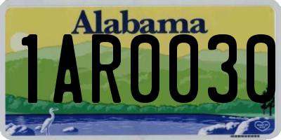 AL license plate 1AR0030