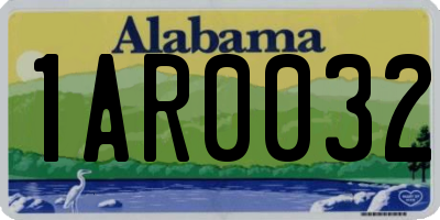 AL license plate 1AR0032