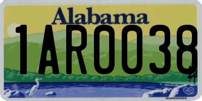 AL license plate 1AR0038