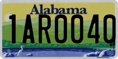 AL license plate 1AR0040