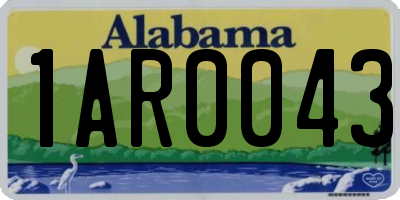 AL license plate 1AR0043