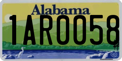 AL license plate 1AR0058