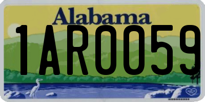 AL license plate 1AR0059