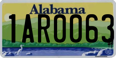 AL license plate 1AR0063