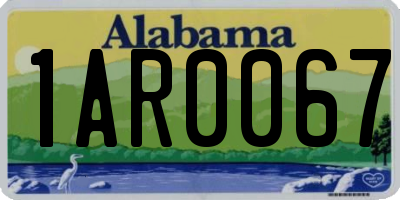 AL license plate 1AR0067