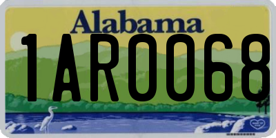 AL license plate 1AR0068