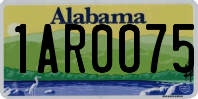 AL license plate 1AR0075