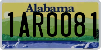 AL license plate 1AR0081