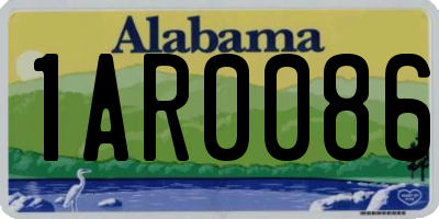 AL license plate 1AR0086