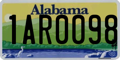 AL license plate 1AR0098