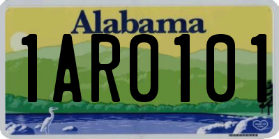 AL license plate 1AR0101