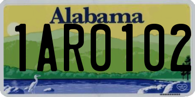 AL license plate 1AR0102