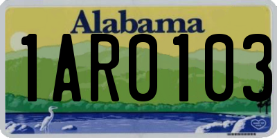 AL license plate 1AR0103