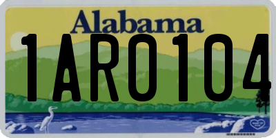 AL license plate 1AR0104